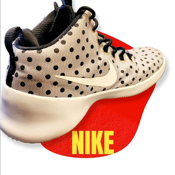 Nike Hyperfr3sh gray w/polka dot high tops size 9.5 - Picture 2 of 7